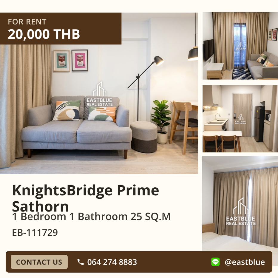 picture For Rent: KnightsBridge Prime Sathorn Condo 🏙️ Near BTS Chong Nonsi! - 1/9