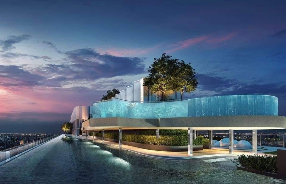 picture Luxury condo with a beautiful view on a high floor! For rent: Life Asoke - Rama 9 - 13/16