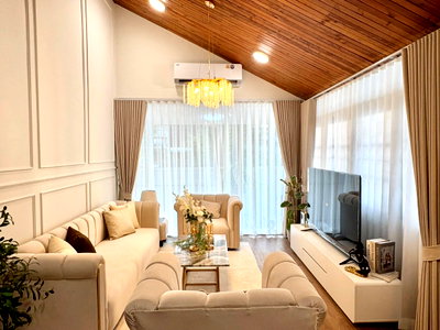 Houses for rent Huai Khwang : Pool Villa House 5 bed 3 bath | Ratchada Niwet 16 | 500 Sq.m. |  **Rent 130,000 baht** Near MRT Huai-Khwang | Viewing Add Line ID: @property.ma