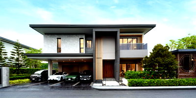 บ้านเดี่ยว สมุทรปราการ : บ้านเดี่ยว 4 ห้องนอน ราคาดี Lake Legeng บางนา - สุวรรณภูมิ