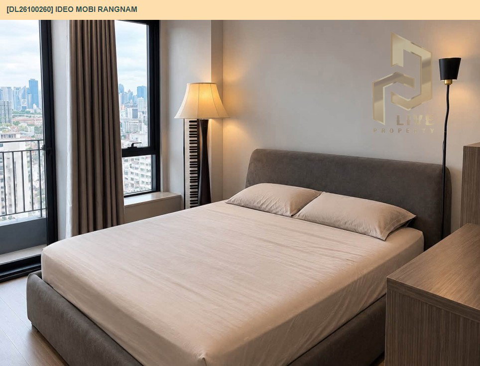 รูป DL26100260 ให้เช่าคอนโด ไอดีโอ โมบิ รางน้ำ (IDEO Mobi Rangnam) ใกล้ BTS อนุสาวรีย์ชัยสมรภูมิ พร้อมเข้าอยู่ โทรด่วน 0638692663 LineID @952jdxxk - รูปที่ 5/6