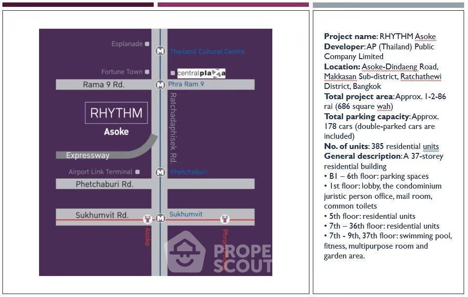picture 1-BR Condo At Rhythm Asoke Near MRT Phra Ram 9 (ID 292456) - 17/19