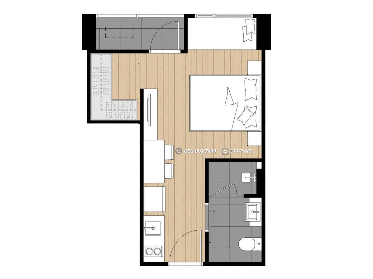 picture FOR RENT: Ideo Mobi Rangnam 30.56 Sq.m. BTS Victory Monument - 4/12