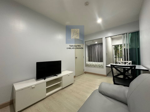 For rent, The Kith Plus Sukhumvit 113. Closed kitchen plan, near supermarket and BTS Samrong 